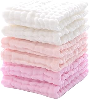 MUKIN Baby Washcloths and Burp Cloths